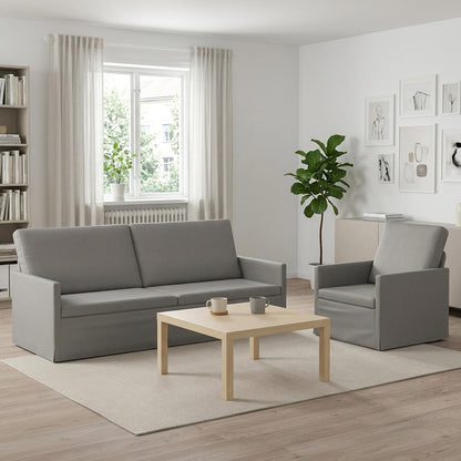 Sofa Set 2 pcs Light Grey Velvet