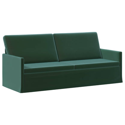 Sofa Set 2 pcs Dark Green Velvet