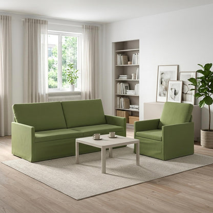 Sofa Set 2 pcs Light Green Velvet
