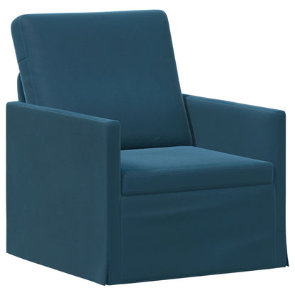 Sofa Set 2 pcs Blue Velvet