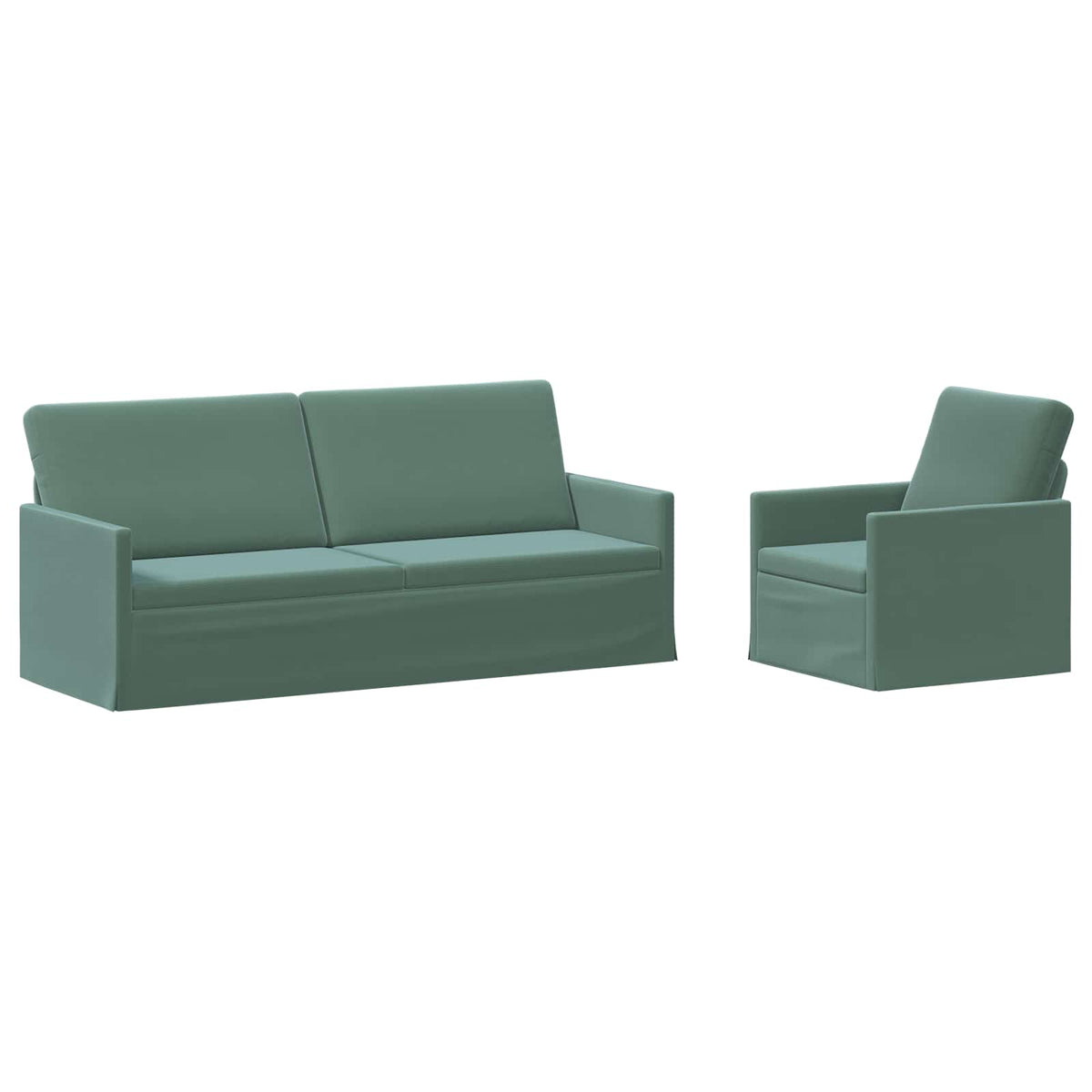 Sofa Set 2 pcs Sea Green Velvet