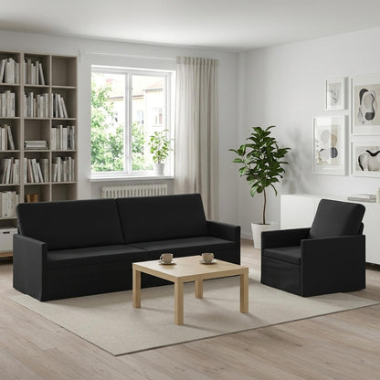 Sofa Set 2 pcs Black Velvet