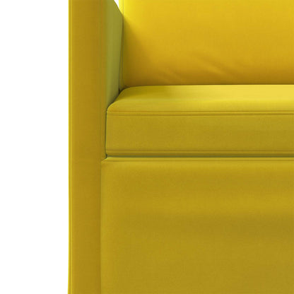 Sofa Set 2 pcs Yellow Velvet
