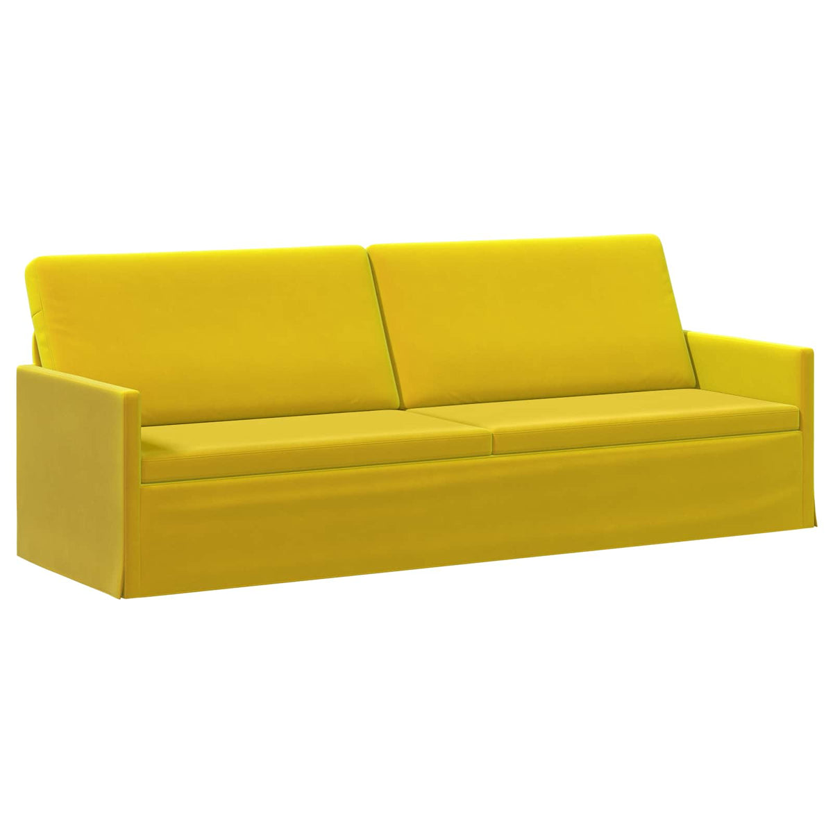 Sofa Set 2 pcs Yellow Velvet