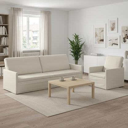 Sofa Set 2 pcs Cream Velvet