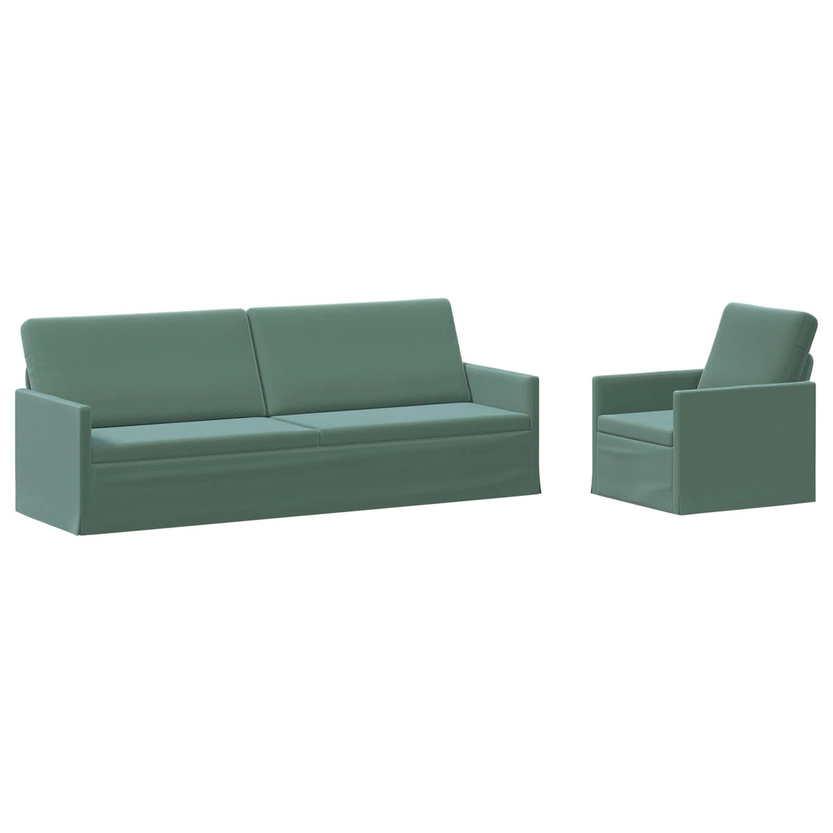 Sofa Set 2 pcs Sea Green Velvet