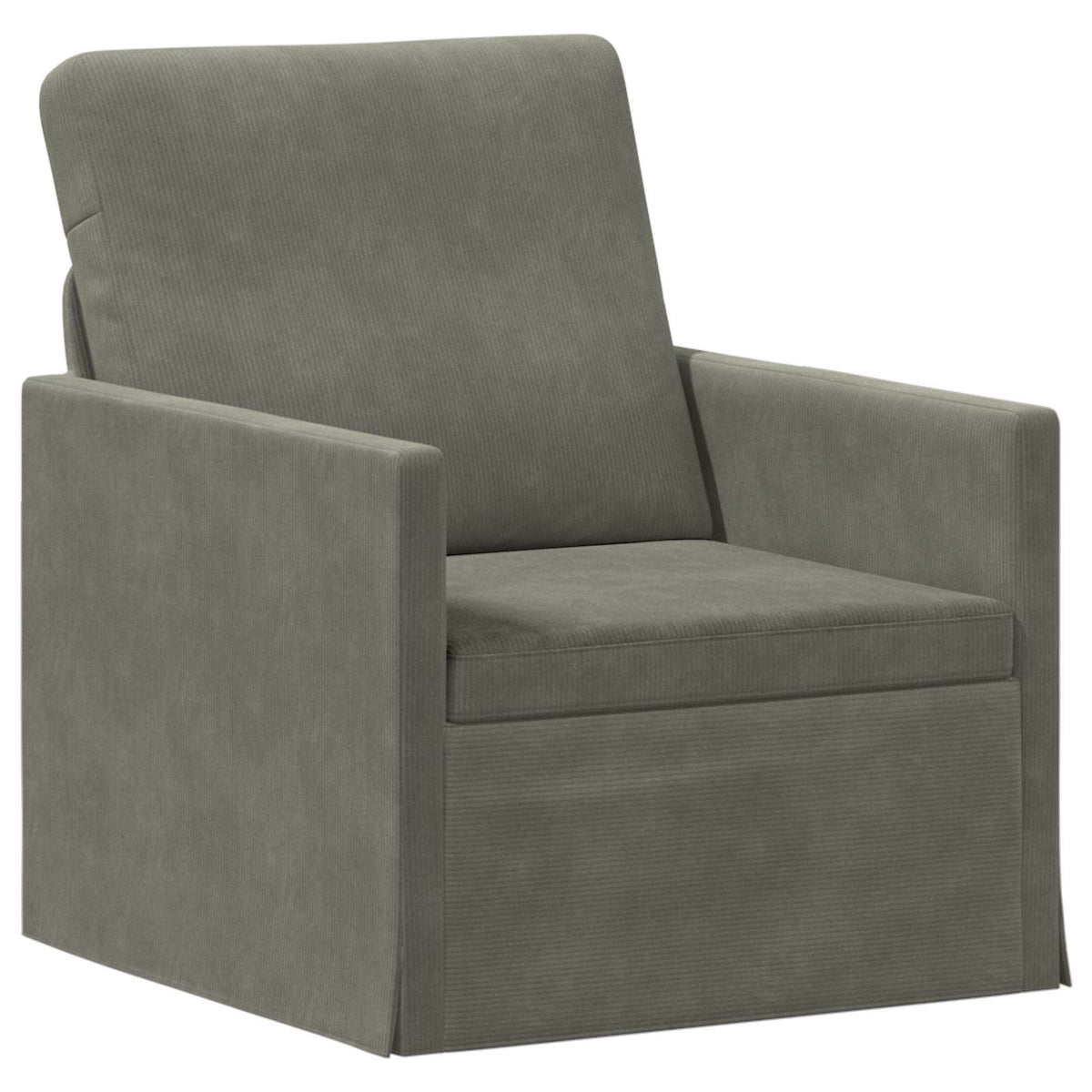 Sofa Set 2 pcs Light Grey Corduroy Fabric