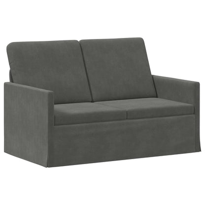Sofa Set 2 pcs Dark Grey Corduroy Fabric