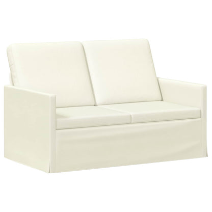 Sofa Set 2 pcs Cream Corduroy Fabric