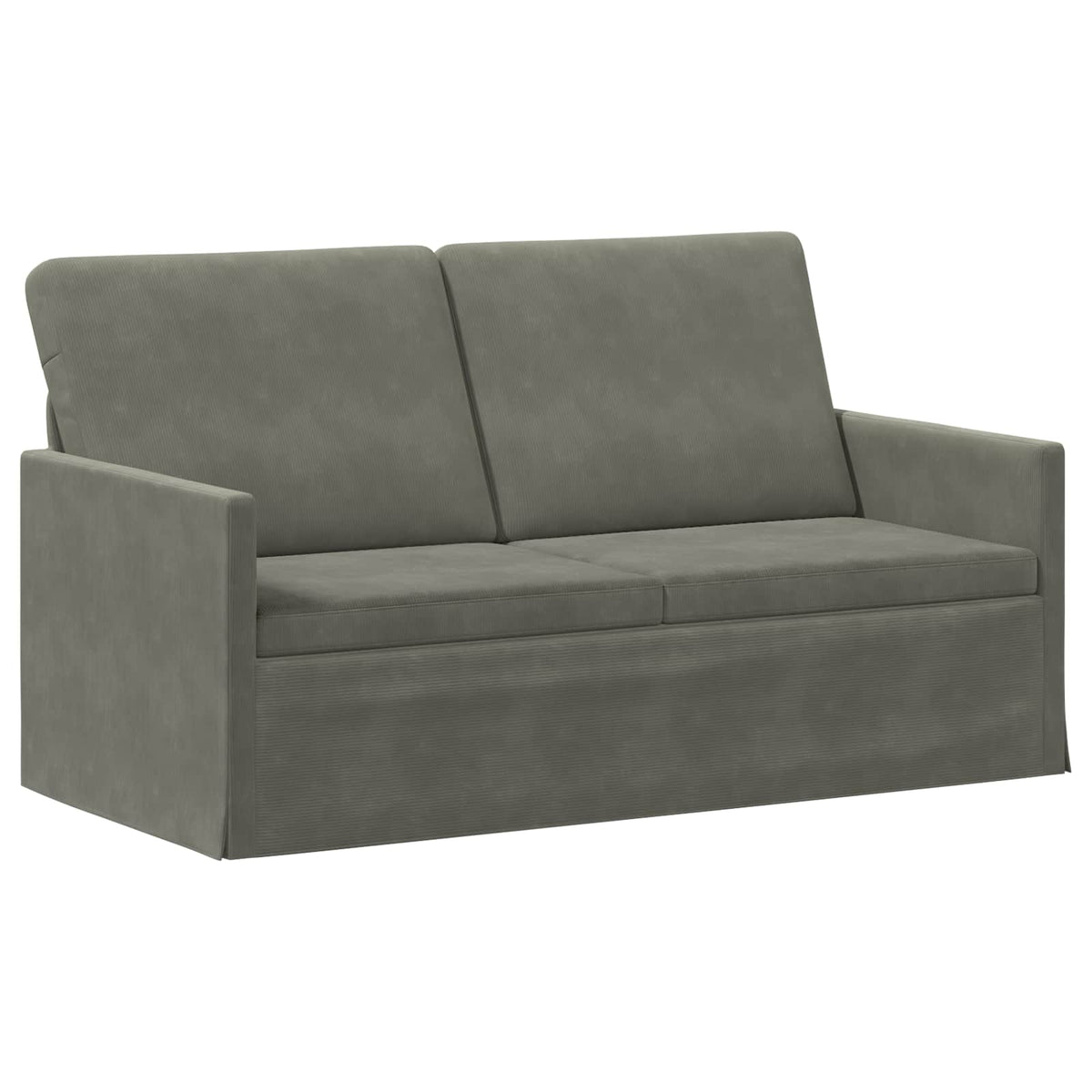 Sofa Set 2 pcs Light Grey Corduroy Fabric