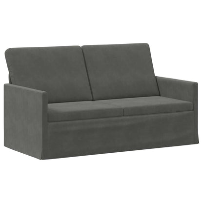 Sofa Set 2 pcs Dark Grey Corduroy Fabric