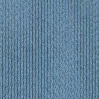 Sofa Set 2 pcs Blue Corduroy Fabric
