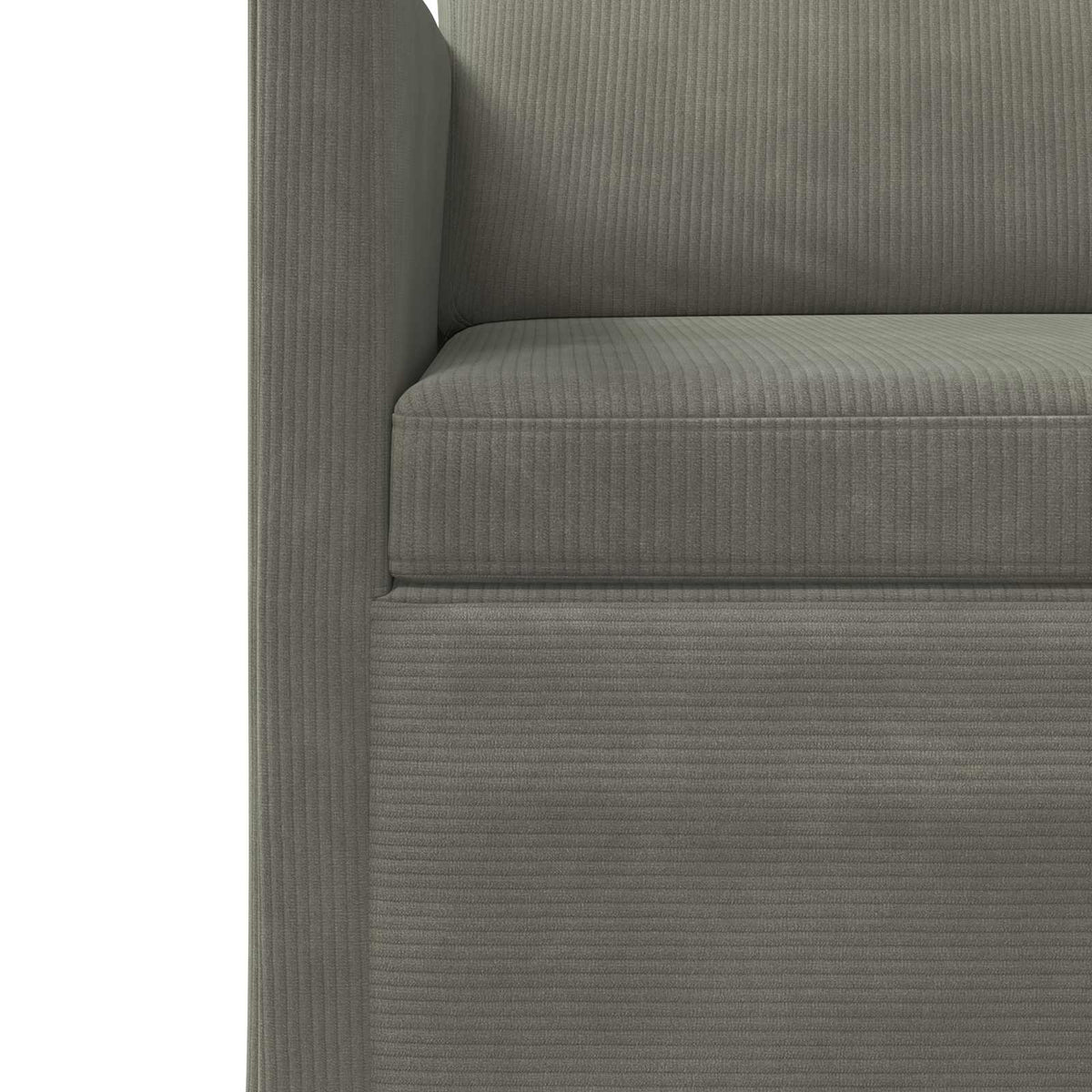 Sofa Set 2 pcs Light Grey Corduroy Fabric