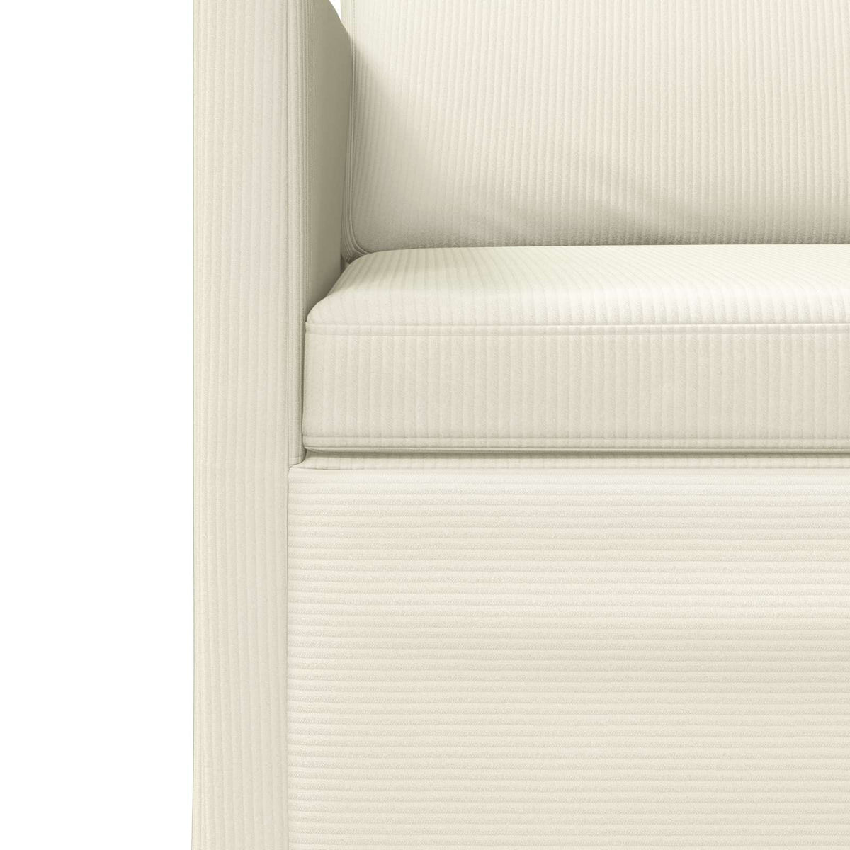 Sofa Set 2 pcs Cream Corduroy Fabric