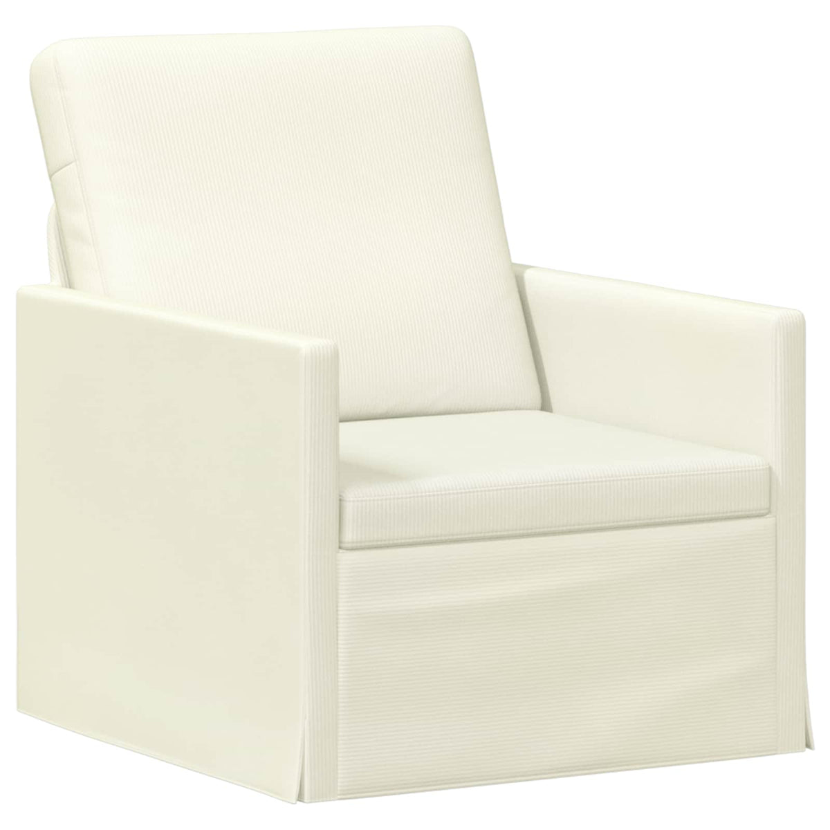 Sofa Set 2 pcs Cream Corduroy Fabric