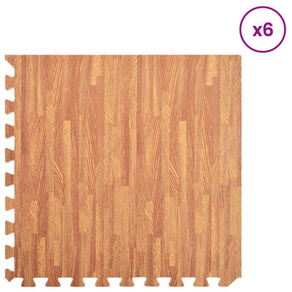 Pool Ground Mat 6 pcs Wood 4.32 ㎡ EVA Foam