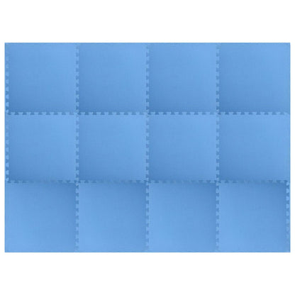 Pool Ground Mat 12 pcs Blue 4.32 ㎡ EVA Foam