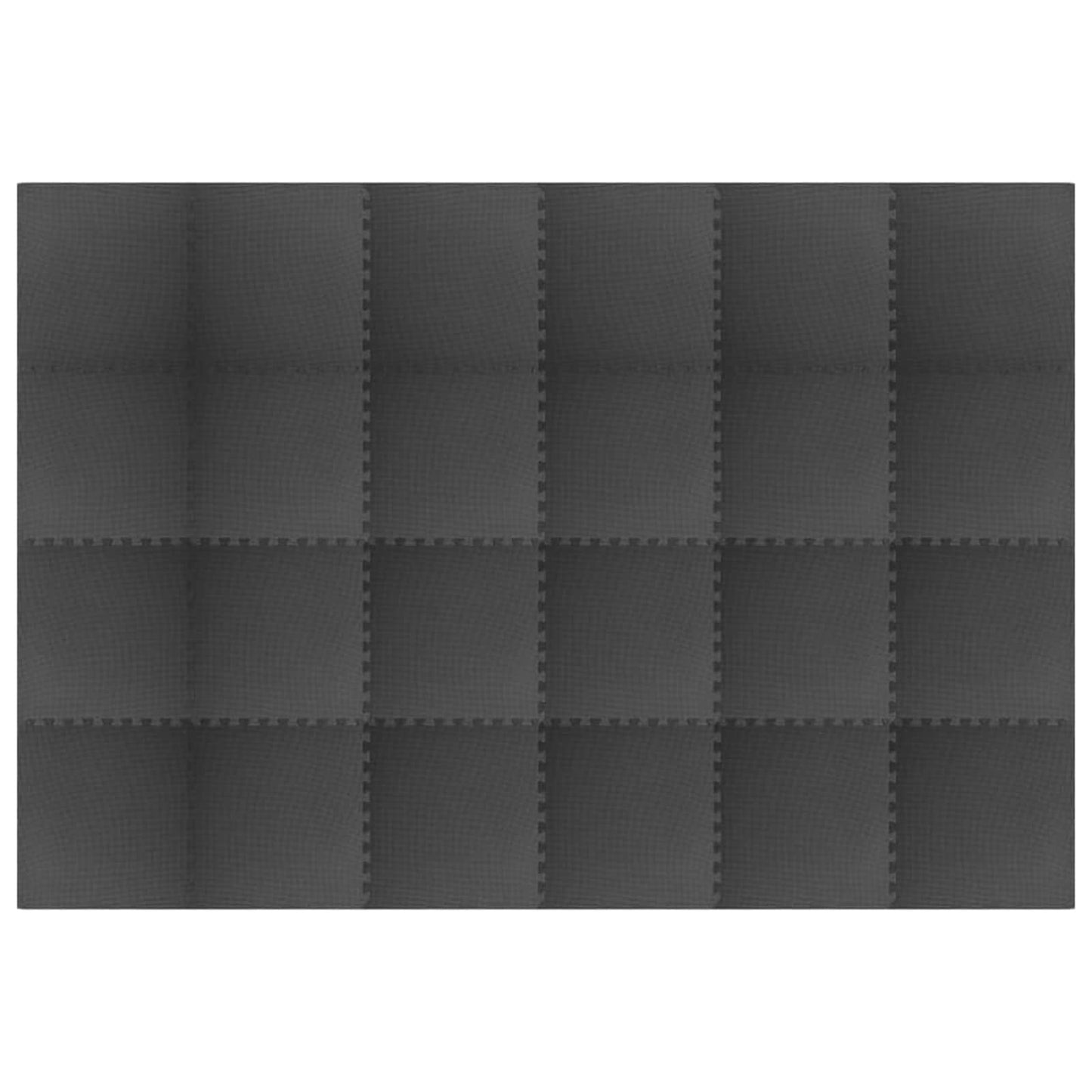 Pool Ground Mat 24 pcs Black 8.64 ㎡ EVA Foam