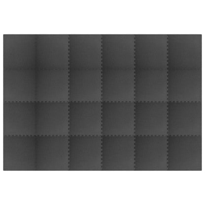 Pool Ground Mat 24 pcs Black 8.64 ㎡ EVA Foam