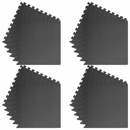 Pool Ground Mat 24 pcs Black 8.64 ㎡ EVA Foam