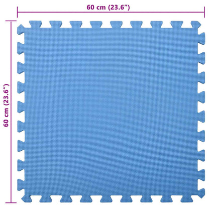 Pool Ground Mat 24 pcs Blue 8.64 ㎡ EVA Foam