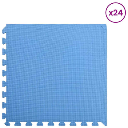 Pool Ground Mat 24 pcs Blue 8.64 ㎡ EVA Foam
