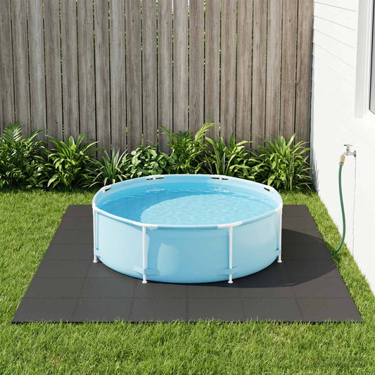Pool Ground Mat 40 pcs Black 14.4 m² EVA Foam