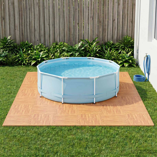 Pool Ground Mat 40 pcs Wood 14.4 m² EVA Foam