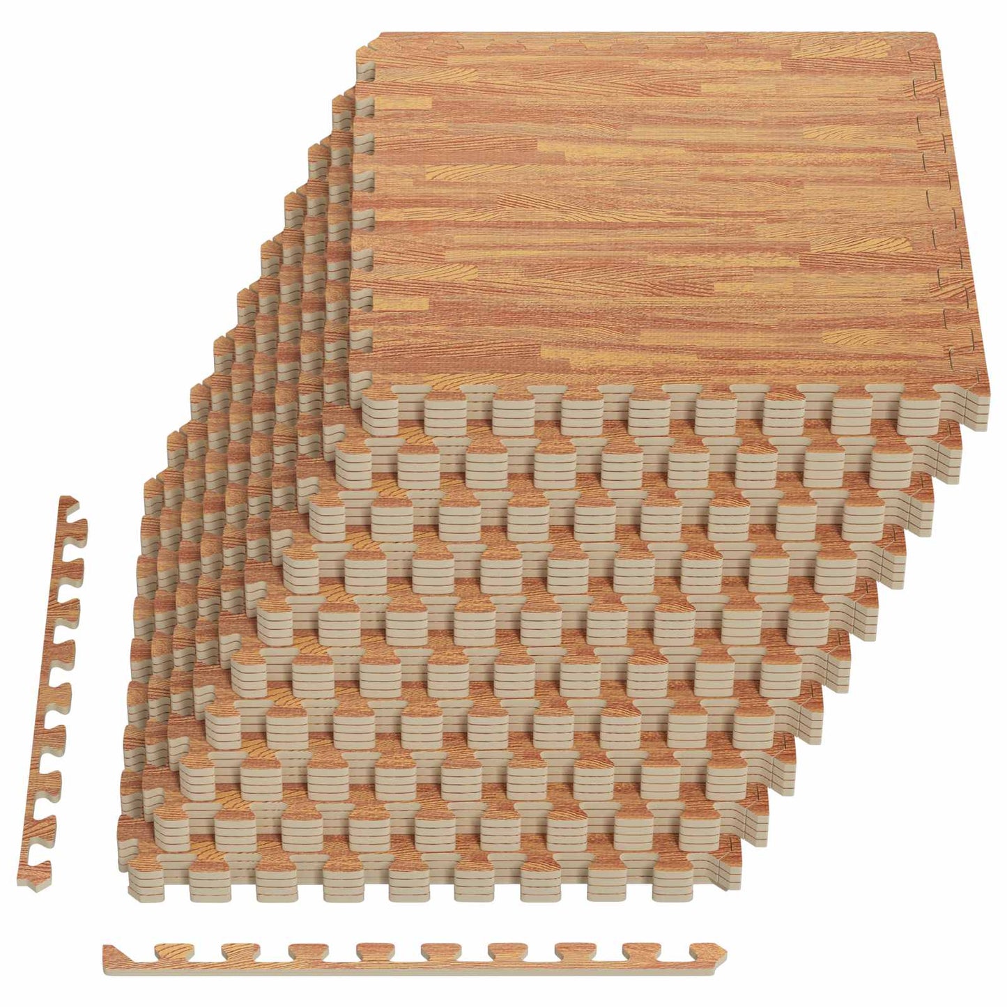 Pool Ground Mat 40 pcs Wood 14.4 m² EVA Foam