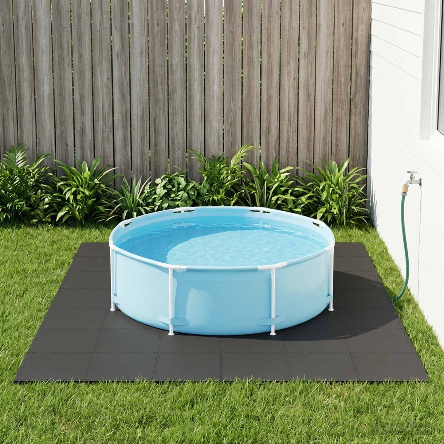 Pool Ground Mat 50 pcs Black 18 m² EVA Foam
