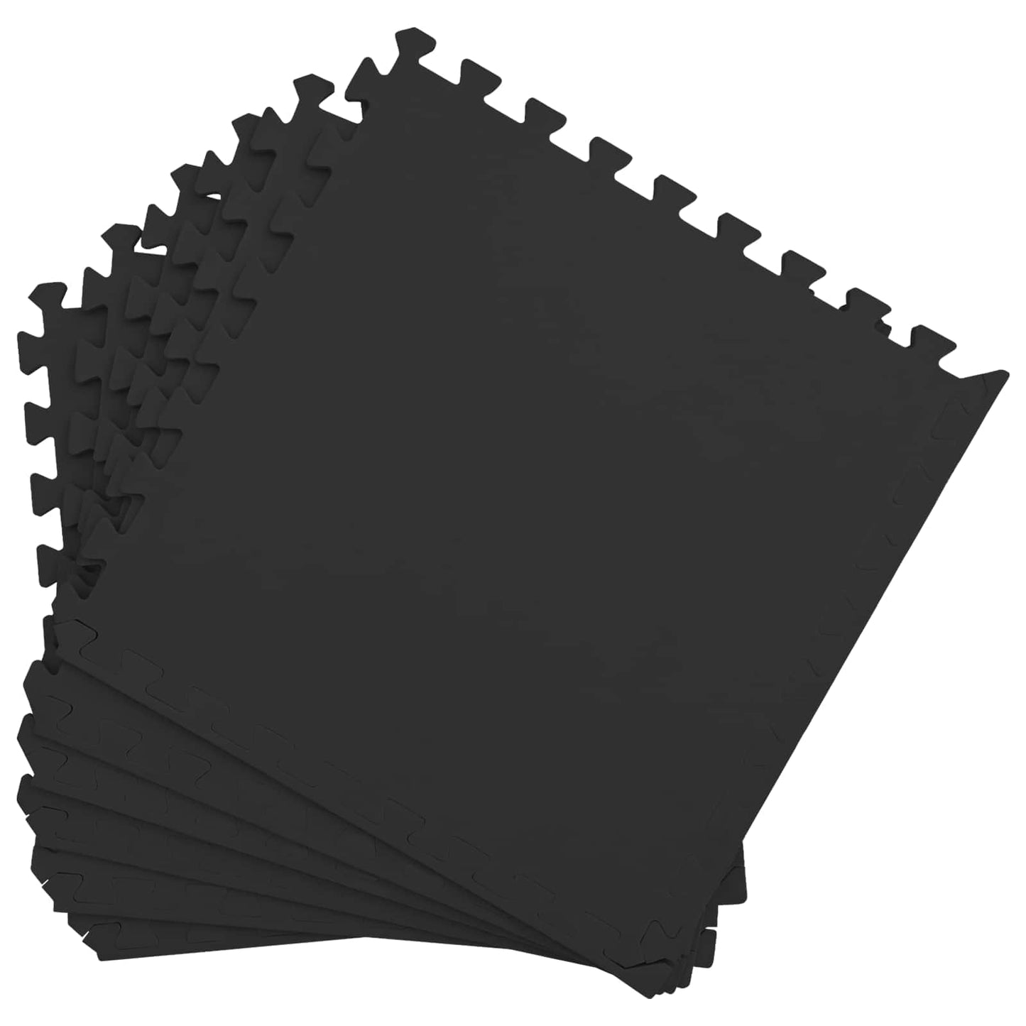Pool Ground Mat 12 pcs Black 4.32 m² EVA Foam