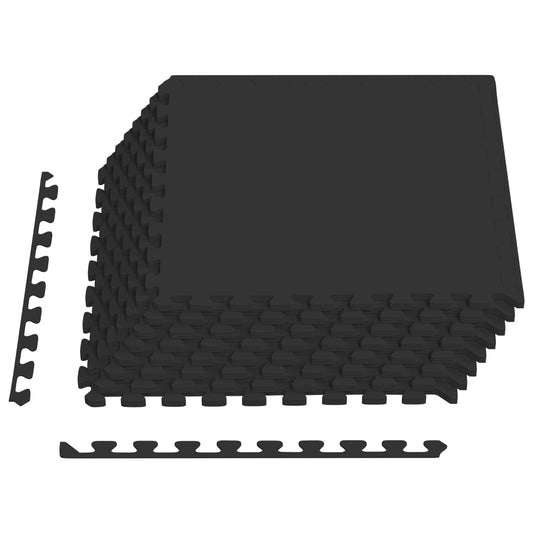 Pool Ground Mat 24 pcs Black 8.64 m² EVA Foam