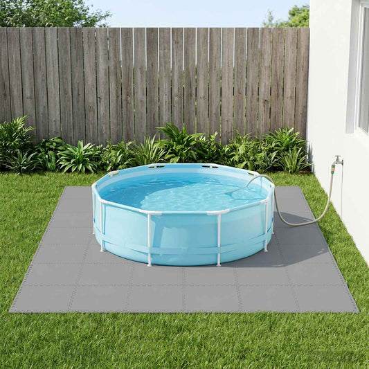 Pool Ground Mat 40 pcs Grey 14.4 m² EVA Foam