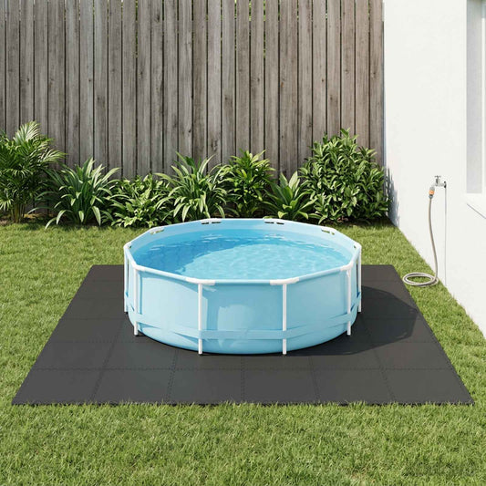 Pool Ground Mat 50 pcs Black 18 m² EVA Foam
