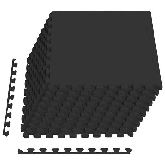 Pool Ground Mat 50 pcs Black 18 m² EVA Foam
