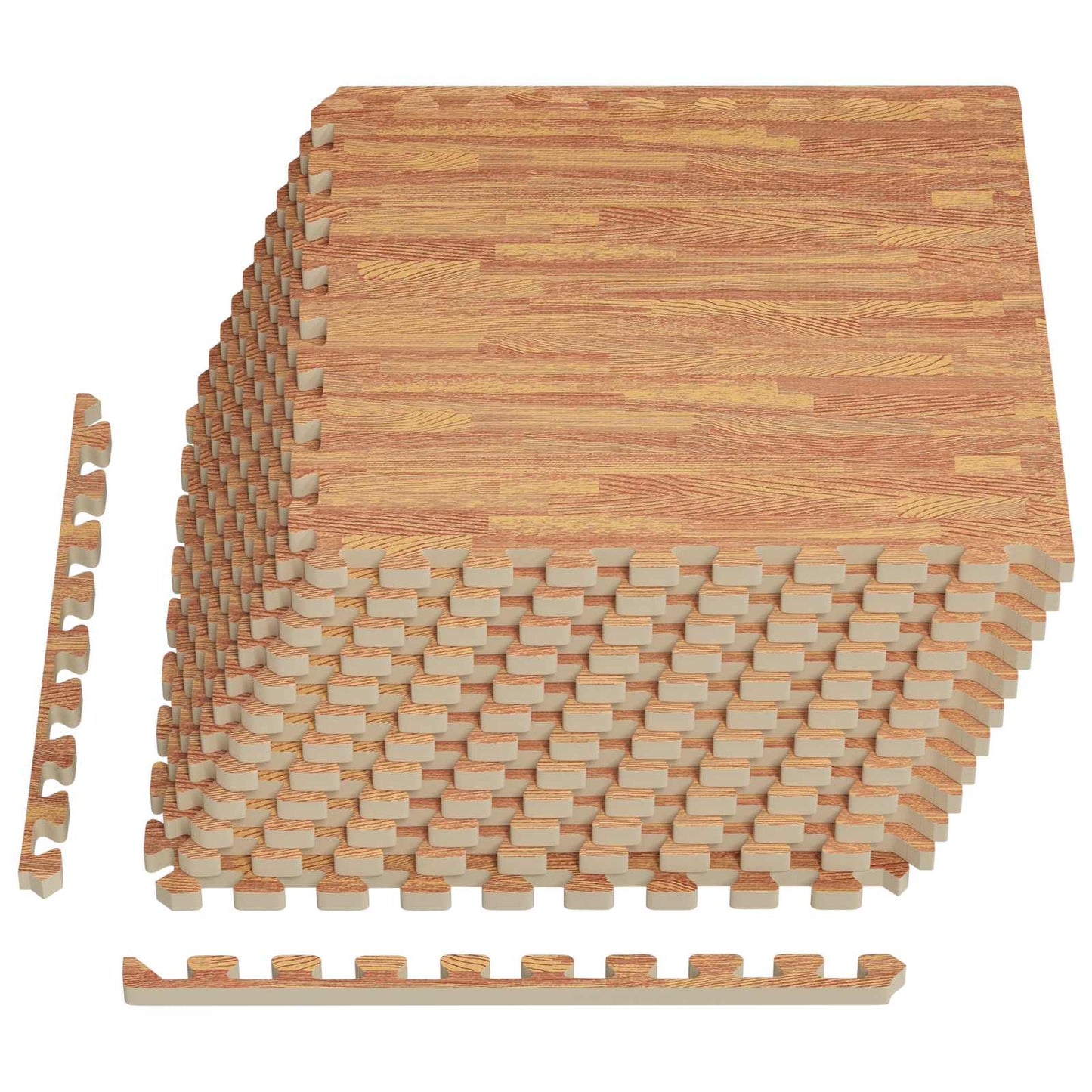 Pool Ground Mat 12 pcs Wood 4.32 m² EVA Foam