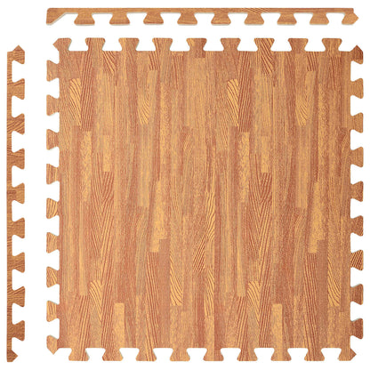 Pool Ground Mat 12 pcs Wood 4.32 m² EVA Foam