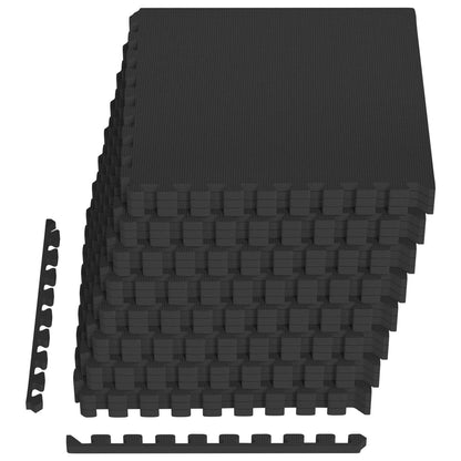 Pool Ground Mat 24 pcs Black 8.64 m² EVA Foam