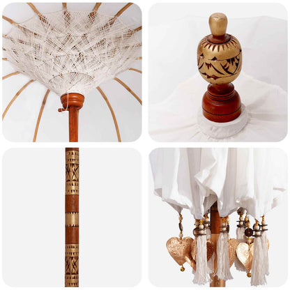 Balinese Parasol with Base Round 190 x 190 x 295 cm
