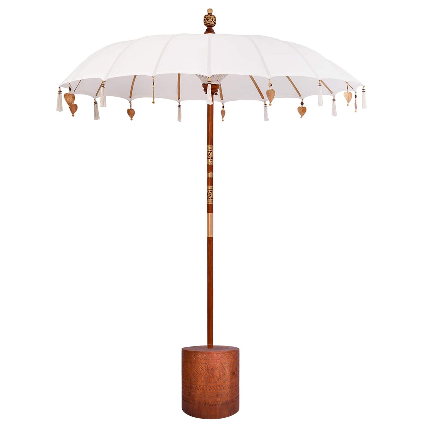 Balinese Parasol with Base Round 190 x 190 x 295 cm