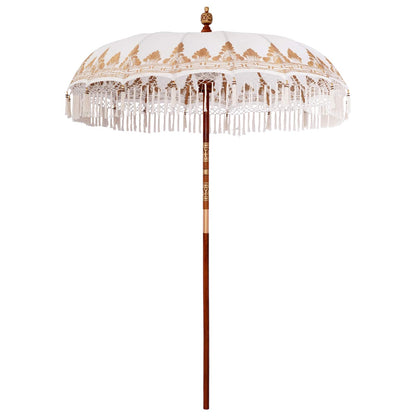 Balinese Parasol with Base 2 pcs Cream