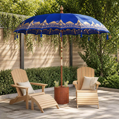 Balinese Parasol with Base 2 pcs Blue