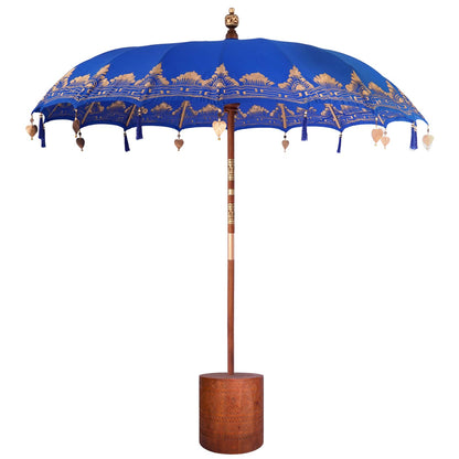 Balinese Parasol with Base 2 pcs Blue