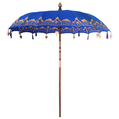 Balinese Parasol with Base 2 pcs Blue