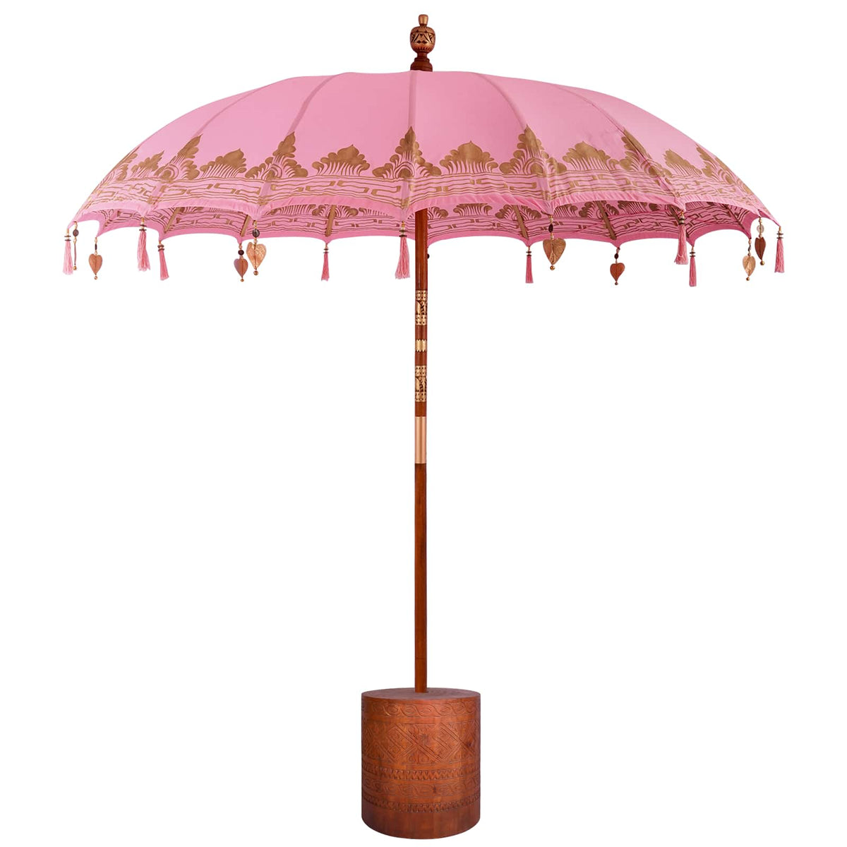 Balinese Parasol with Base 2 pcs Pink
