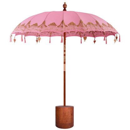 Balinese Parasol with Base 2 pcs Pink