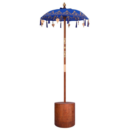 Balinese Parasol with Base 2 pcs Blue