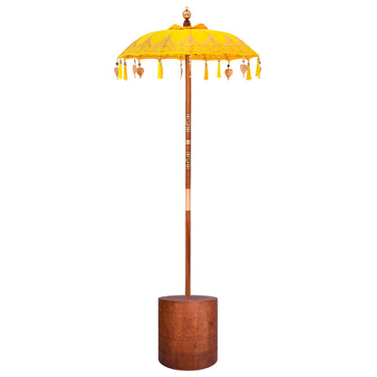 Balinese Parasol with Base 2 pcs Yellow