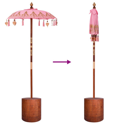 Balinese Parasol with Base 2 pcs Pink