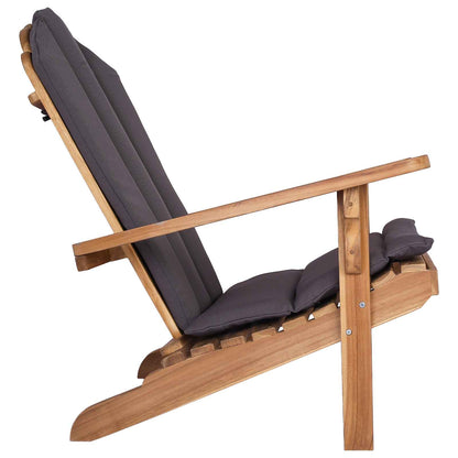 Garden Adirondack Chair Natural Solid Teak Wood